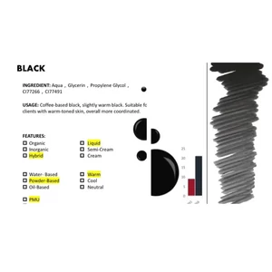 black tetováló pigment