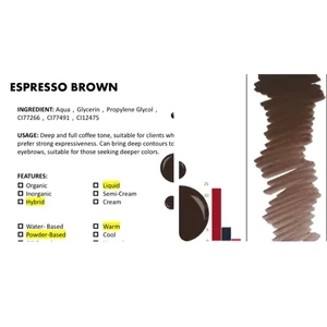 Espresso barna sminktetováló pigment szín kép 