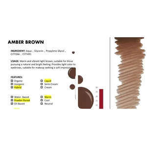 Kókuszbarna sminktetováló pigment színei 
