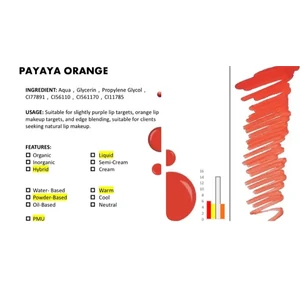 Papaya orange - Sminktetováló pigment