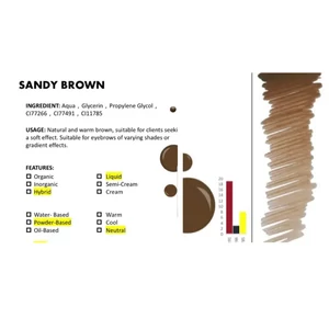 Sandy brown - Sminktetováló pigment