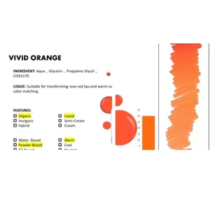 Vivid orange -Sminktetováló pigment